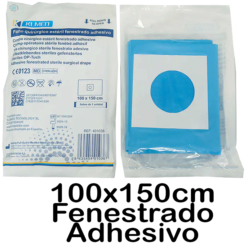 50 paños estériles quirúrgicos fenestrados adhe...
