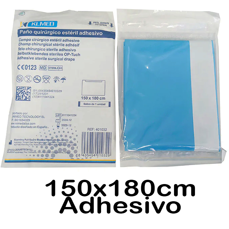 60 paños estériles quirúrgicos adhesivos 150x18...