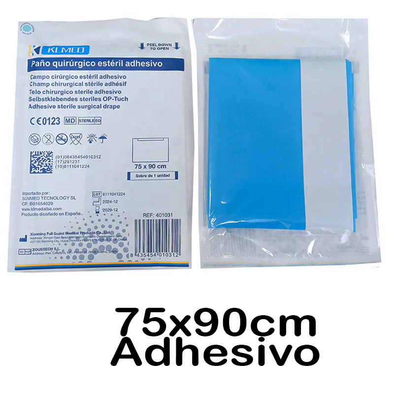 160 paños estériles quirúrgicos adhesivos 75x90...
