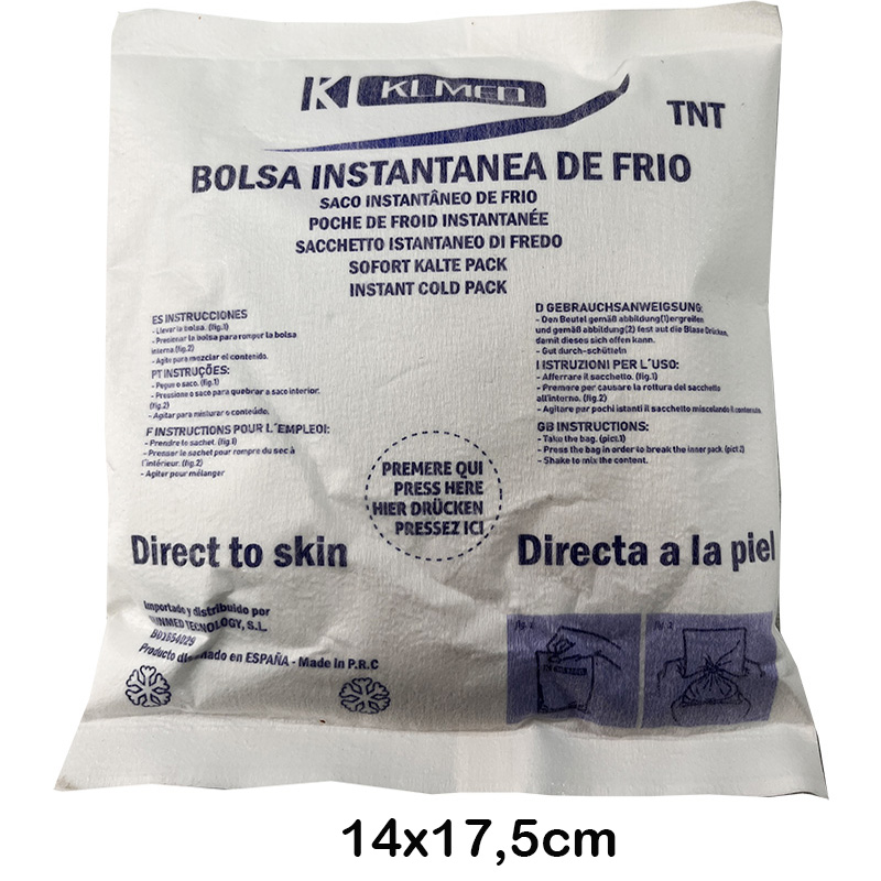 288 bolsas frio instantáneo (14x17,5 cm) TNT