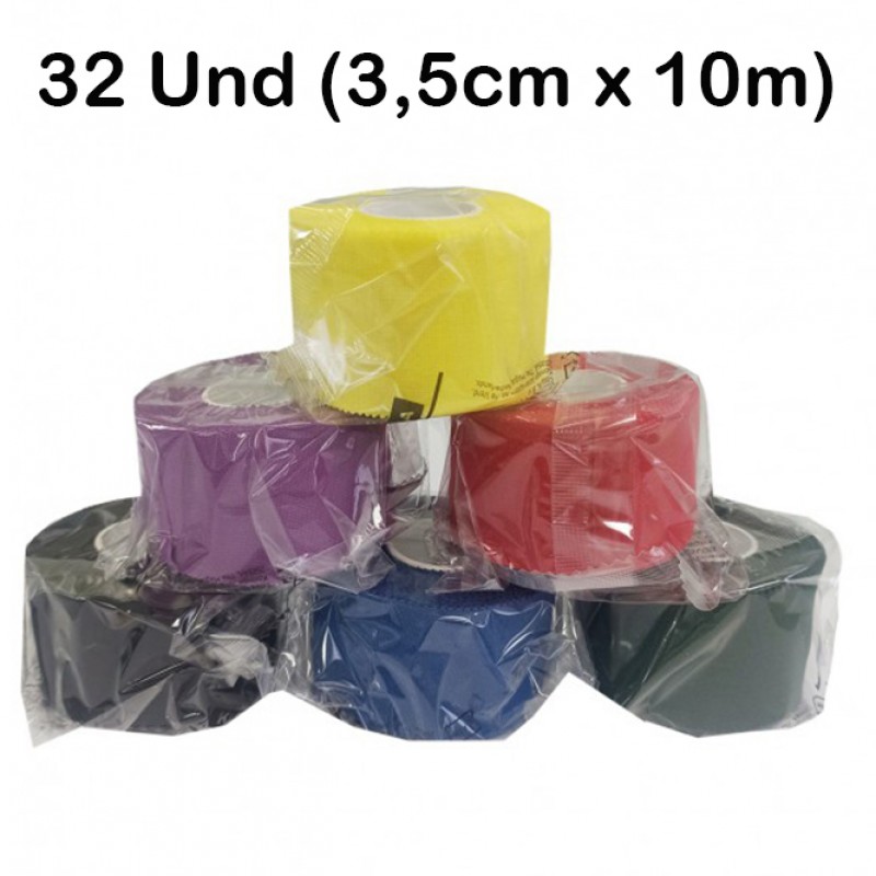 32 cintas adesivas, vendaje funcional  (3,75cm x 1...