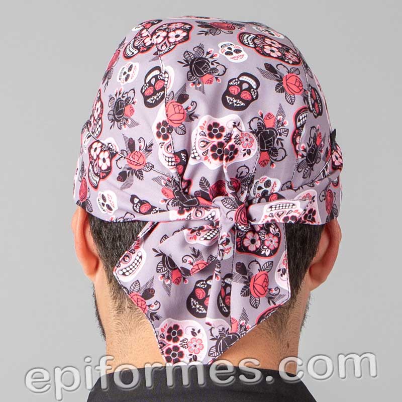 Bandana  cocinero estampada calaveras