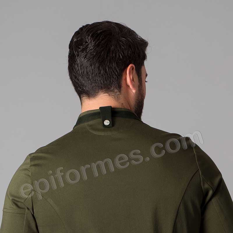 Chaqueta cocina unisex satén elástico