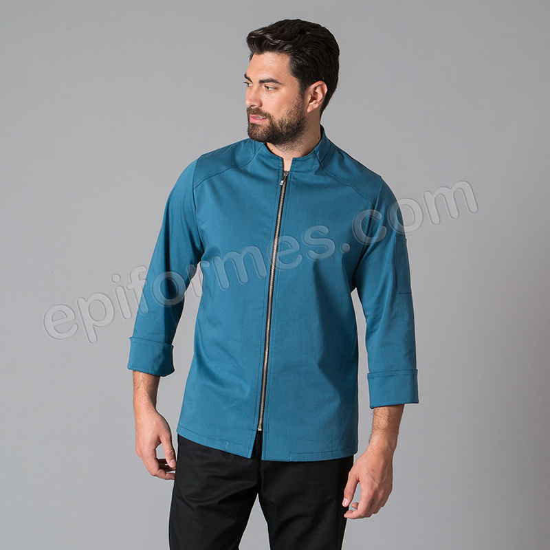 Chaqueta cocina unisex satén elástico