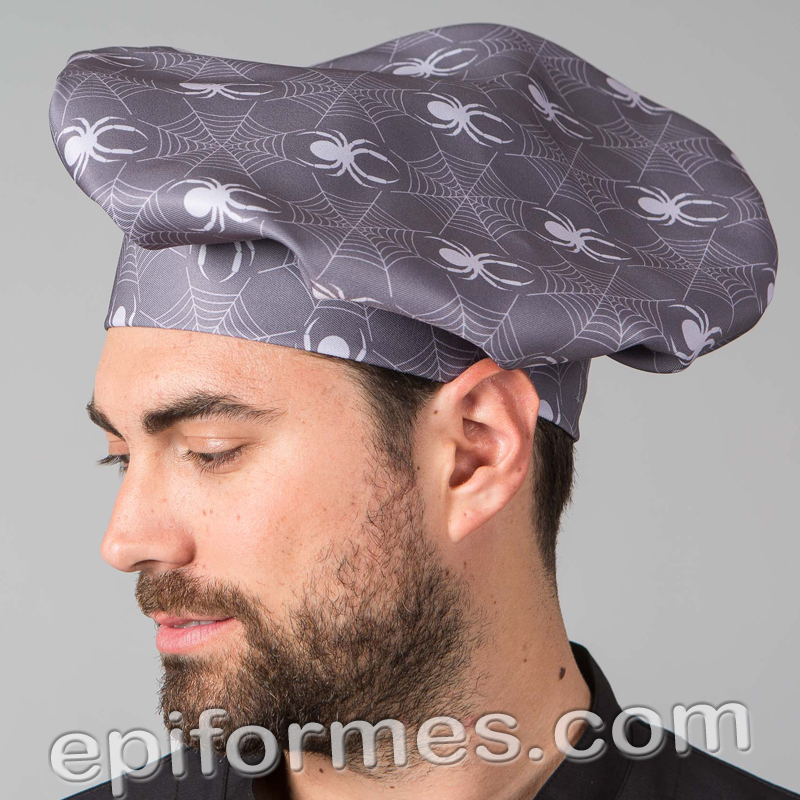 Gorro chef de cocina arañas