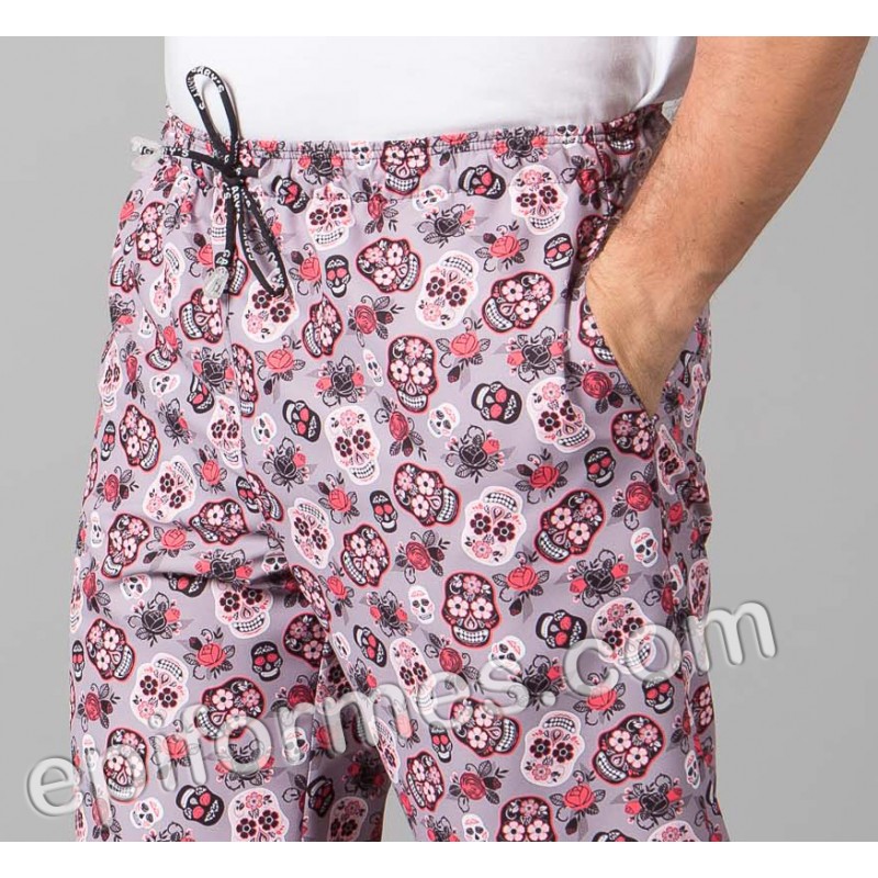 Pantalón Cocinero  calaveras 