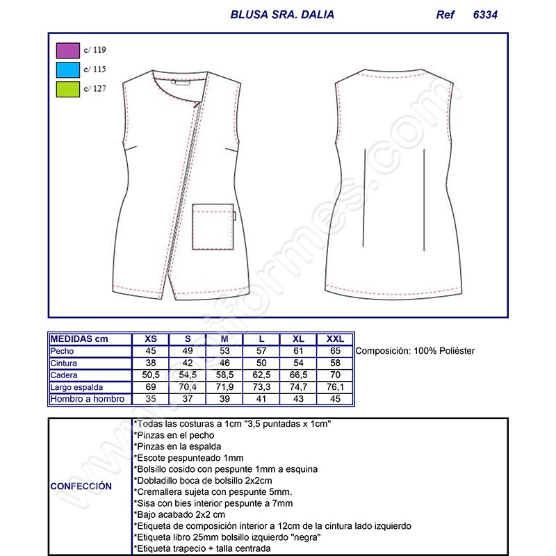 Blusa modelo dalia, MICROFIBRA