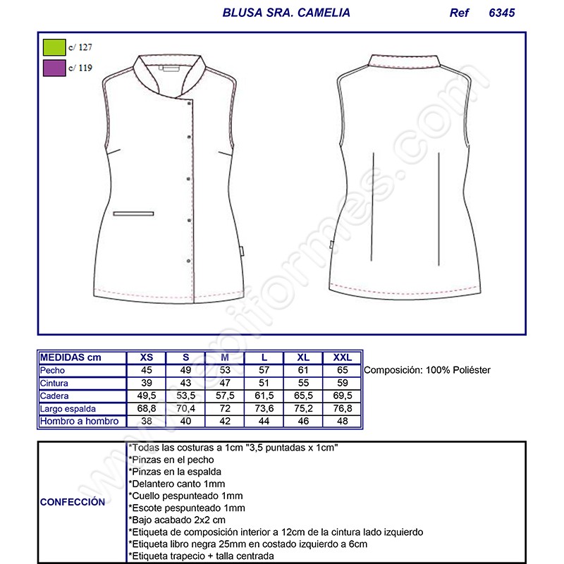 Blusa modelo Camelia MICROFIBRA