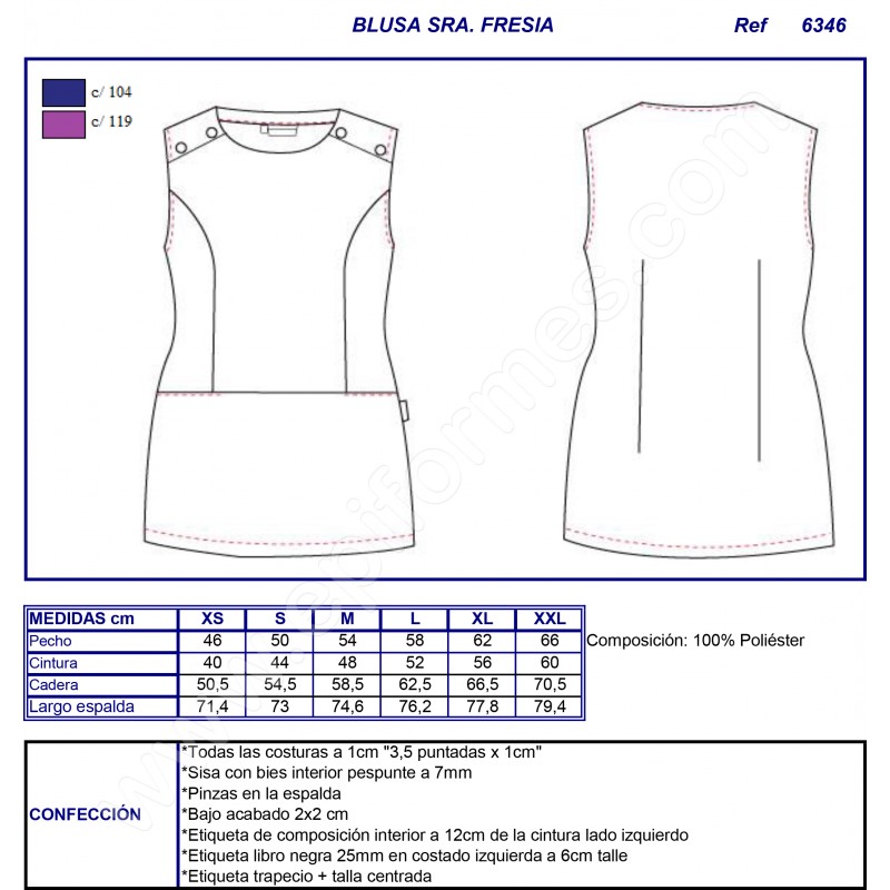 Blusa modelo fresia, MICROFIBRA