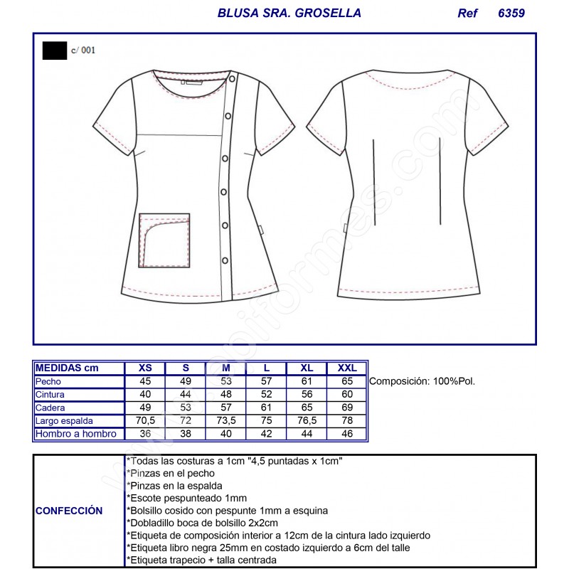 Blusa modelo grosella