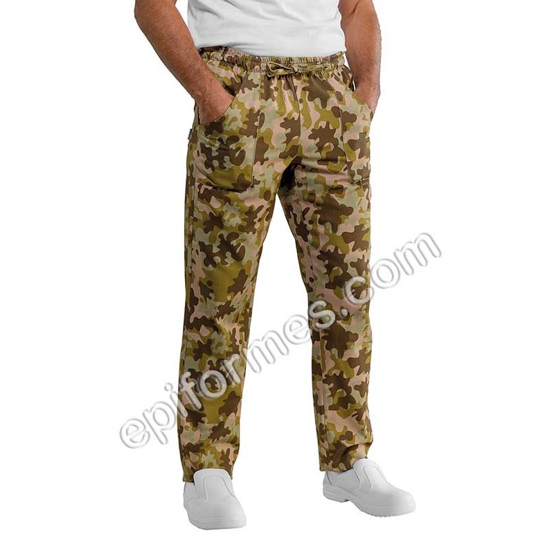 Pantalón  cocinero camuflaje 