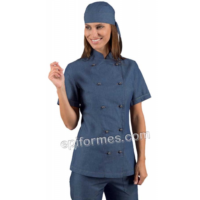 Chaquetilla de cocina vaquera mujer