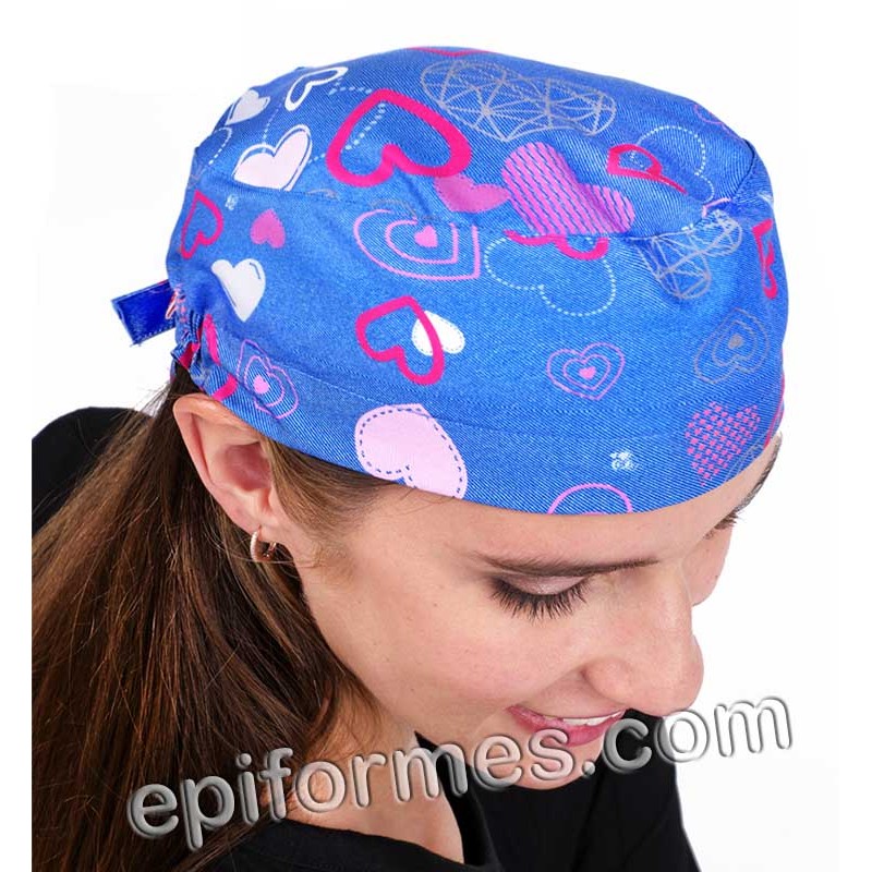 Gorro cirujano corazones