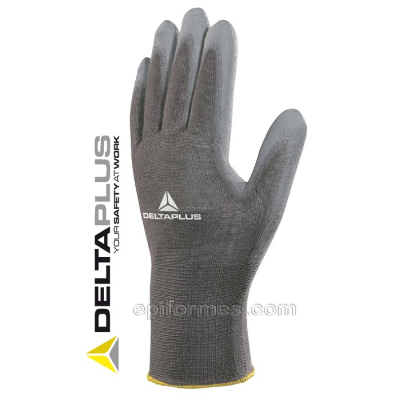 Guantes poliester palma PU  antidesgaste