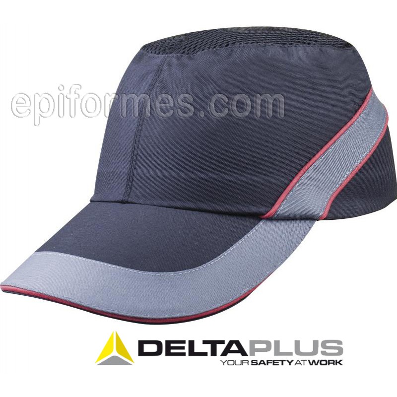 Gorra antichoque Negro/gris/rojo