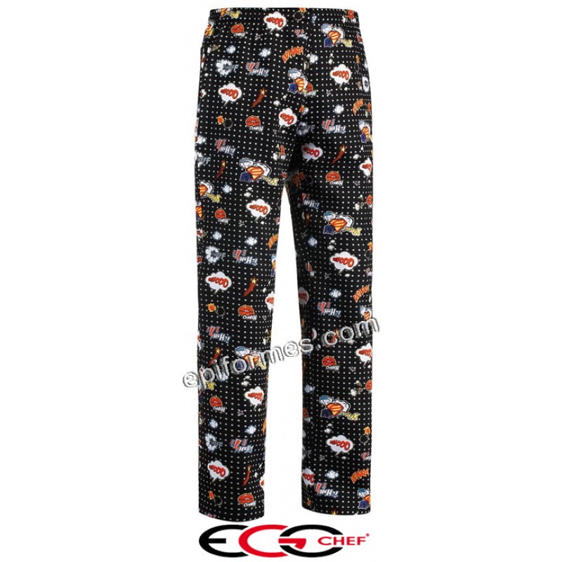 Pantalon cocina chef pop art