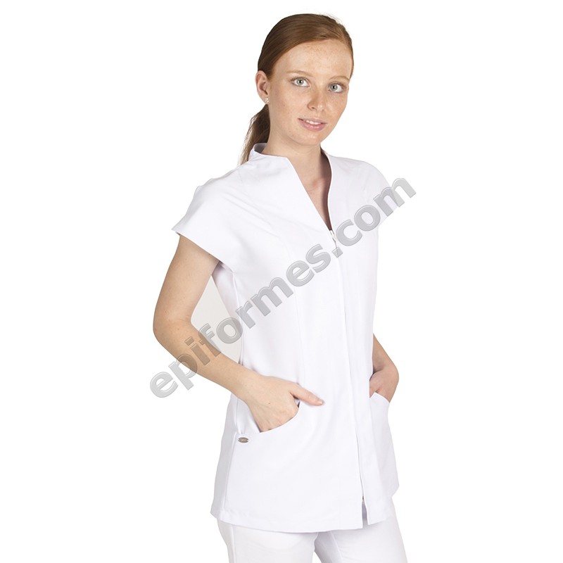 Blusa señora Córcega en blanco o arena