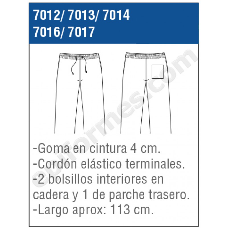 Pantalón Cocinero tapiz