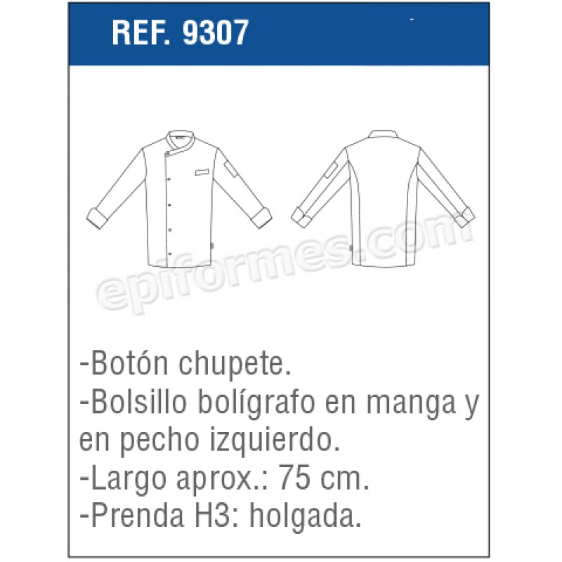 Chaqueta cocinero Teramo 9 Colores