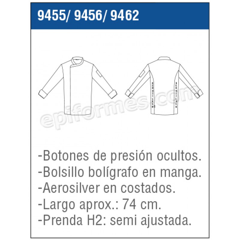 Chaqueta cocinero estampado olivas