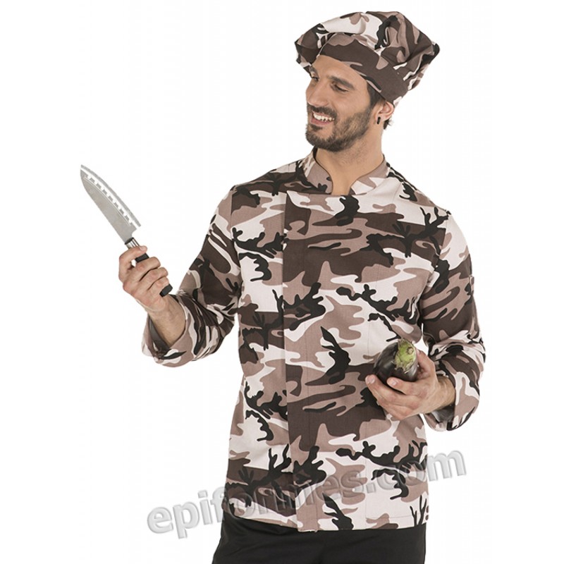 Chaqueta cocinero estampado camuflage