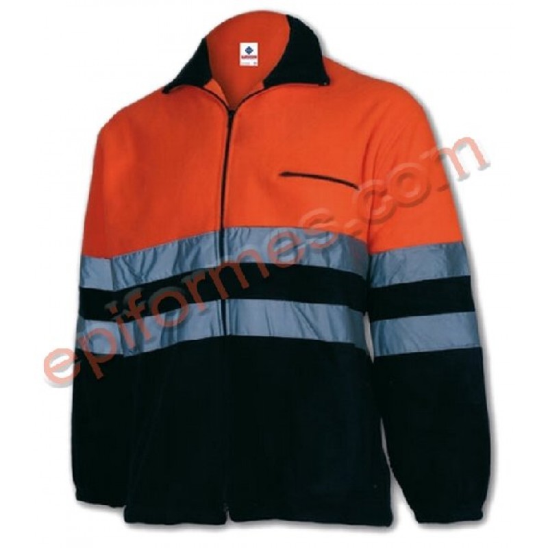 Chaqueta Polar De Trabajo Bicolor De Alta Visibili...