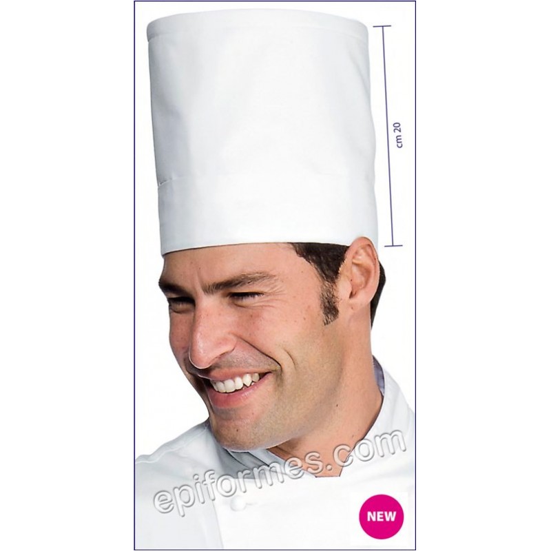 Gorro Cocina Tubular Elite Blanco