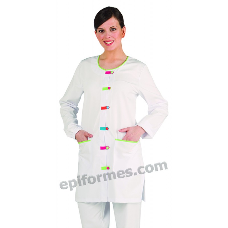 Bata maestra blanca Trabillas Colores 