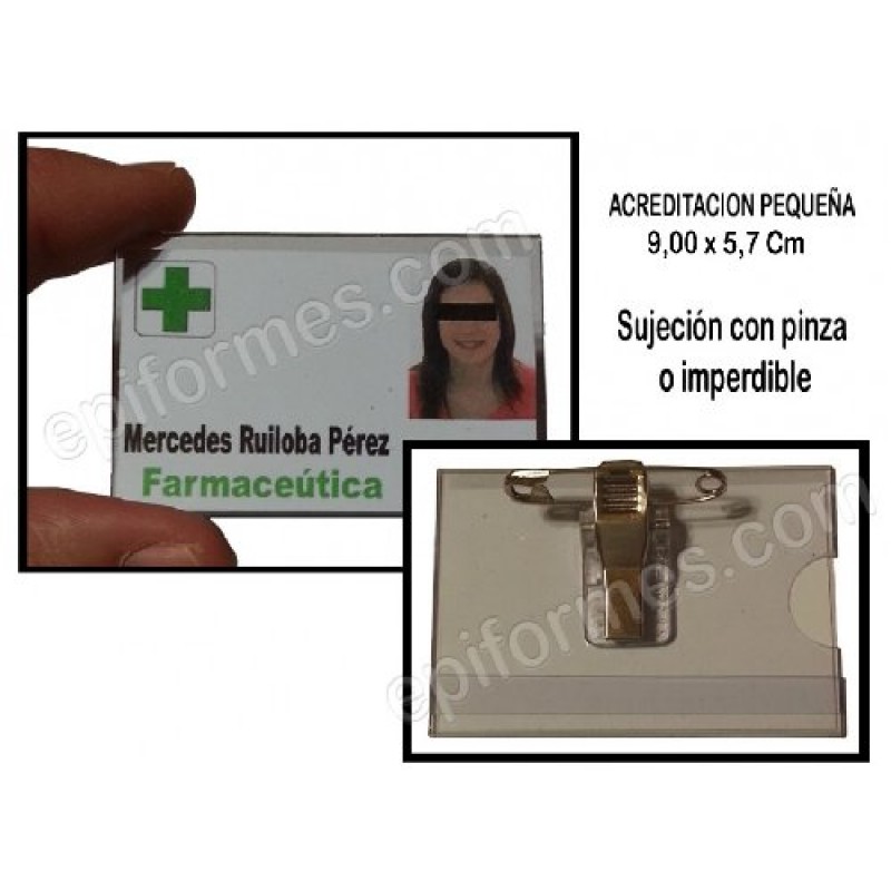 placas identificativas - portanombres de plastico rigido