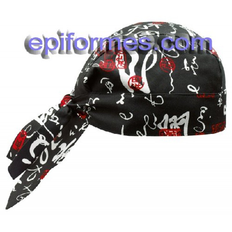 Gorro de cocinero tipo bandana black egochef