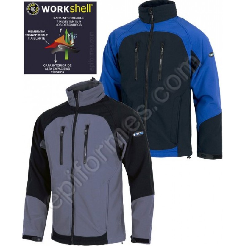 Cazadora Workshell En 2 Colores Combi