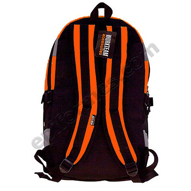 Mochila 25 litros alta visibilidad naranja