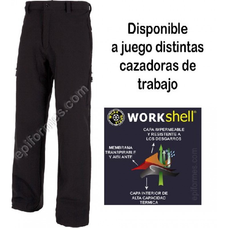Pantalon De Trabajo Multibolsillo Workshell 