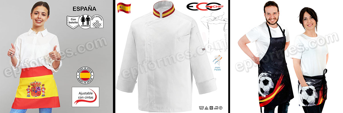 Uniformes con la bendera de España