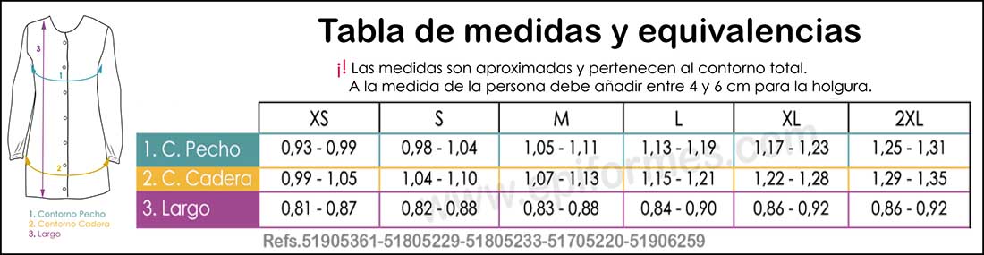medidas de babi de maestra