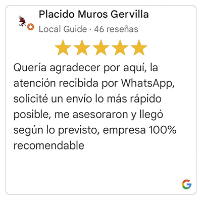 Valoración rapidez envío uniformes