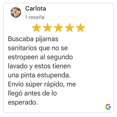 Reseña calidad uniforme sanitario